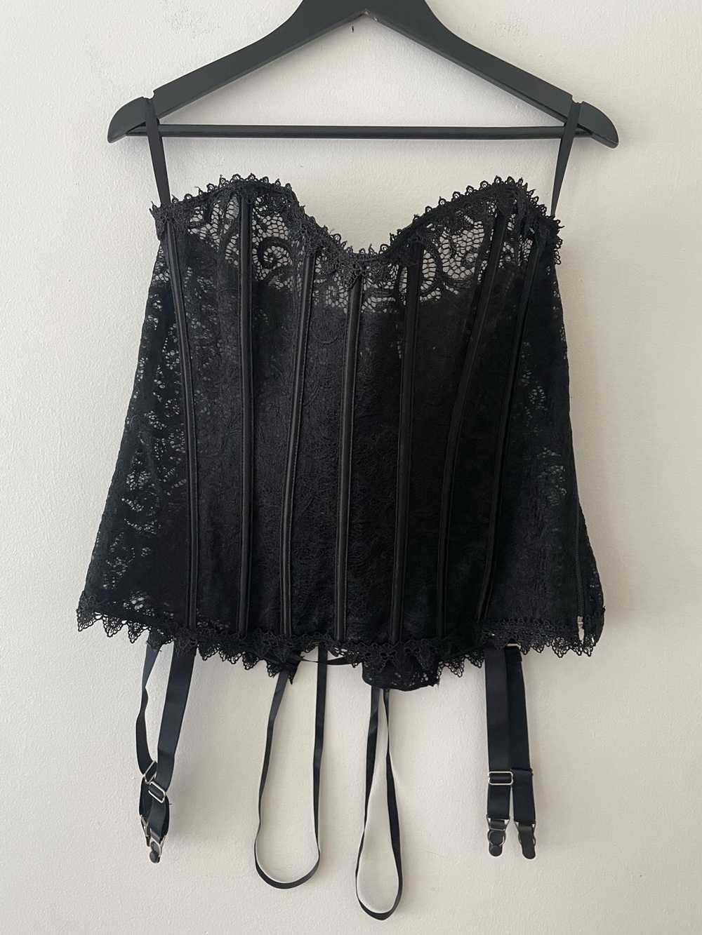 Hips & Curves Black Lace Corset Size 3X